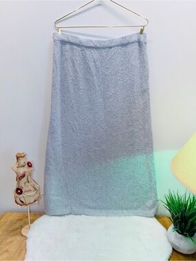 55% Silk 15% Angora Vintage Raoul Pastel Purple Knit Maxi Skirt 30” Waistband 💝